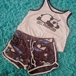 Justice Pandacorn set youth size medium